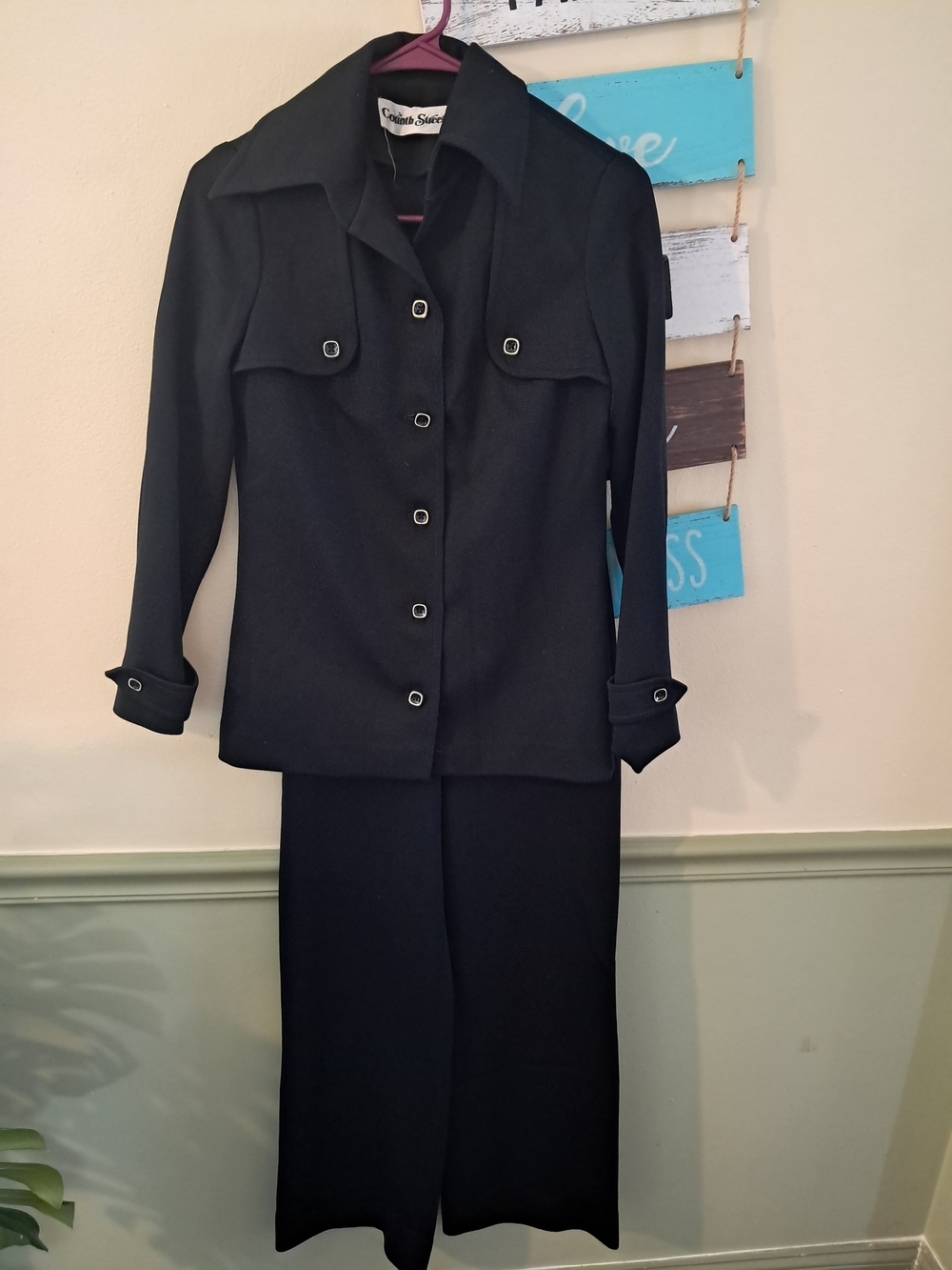 Classic Black Women's Two-Piece Pantsuit by